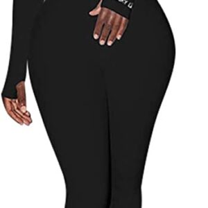ECHOINE Womens One Piece Bodycon Jumpsuit -Sexy Long Sleeve High Waist Embroidery Zipper Romper Clubwear