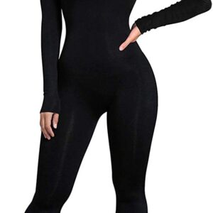 GOBLES Women’s Sexy Long Sleeve High Waist Bodycon Jumpsuit Rompers