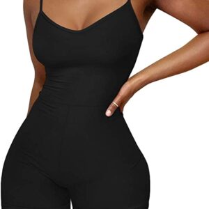 XXTAXN Women’s Sexy Sleeveless Spaghetti Strap Party Club Short Rompers Jumpsuit