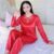 1311-12Women Pajamas Turndown Collar Pocket Long Sleeve Casual Pants 2 Piece Set Sleepwear Female Home Suit Sets Nightwear