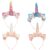 2022 4 Pcs Children Floral with Unicorn Headband Casual Birthday Party Headwear Sweet Girl Hair Accessories Kid Hair Band Decoration