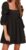 EXLURA Womens Square Neck Dress Long Puff Sleeve A-Line Casual Short Mini Dress