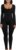 LAGSHIAN Women’s Sexy Bodycon Long Sleeve Scoop Neck One Piece Jumpsuit Romper