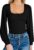MANGOPOP Square Neck / Mock Neck Puff Sleeve Loose Lantern Short Sleeve Long Sleeve Bodysuit for Women for Going Out