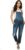Motherhood Maternity womens Indigo Blue Side Panel Skinny Ankle Length Denim Overalls